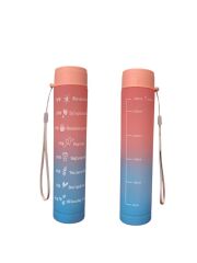 Pembe, 3’lü Set - Sticker’lı Pipetli Matara Seti - 2000ml,900ml,300ml