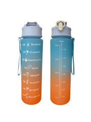 Mavi, 3’lü Set - Sticker’lı Pipetli Matara Seti - 2000ml,900ml,300ml