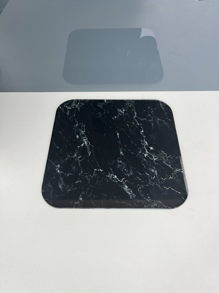 22x22cm - Siyah Mermer, Kesme Tahtası - Sunumluk