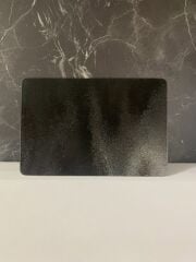 20x30cm - Buzlu Cam, Düz Siyah - Kesme Tahtası - Sunumluk