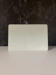 20x30cm - Buzlu Cam, Düz Beyaz - Kesme Tahtası - Sunumluk