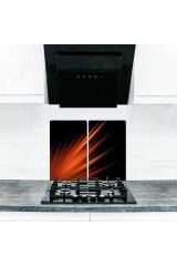 2'li 30x52 cm Cam Ocak Koruyucu 4'lü Ocaklar İçin Tobago