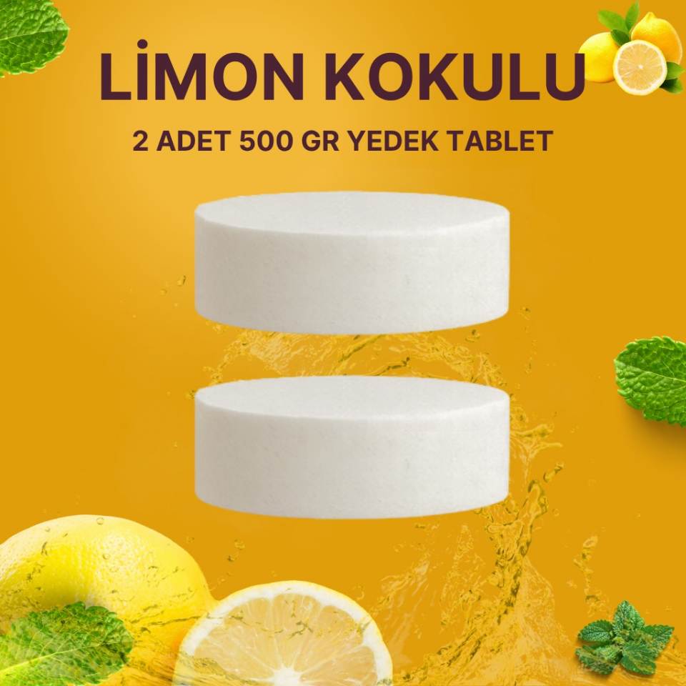 2x500 Gram - Limon Kokulu, Nem Alıcı Rutubet Ve Küf Önleyici Yedek Tablet