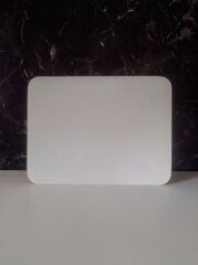 30x40cm - Buzlu Cam, Duz Beyaz, Kesme Tahtası - Sunumluk