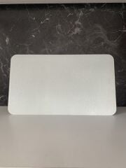 30x52cm - Buzlu Cam, Düz Beyaz, Kesme Tahtası - Sunumluk