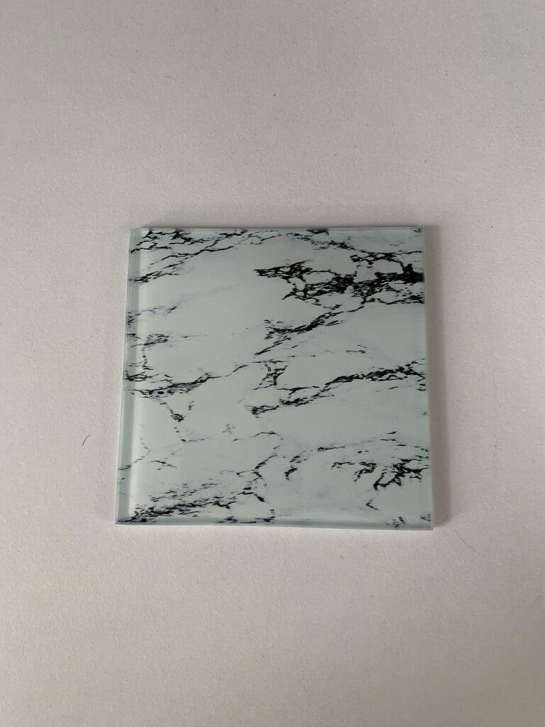 10x10cm - Beyaz Mermer, Bardak Altlığı - Sunumluk
