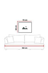 60 x 70 cm Fethiye Desenli Cam Tablo 4mm Temperli Camdır