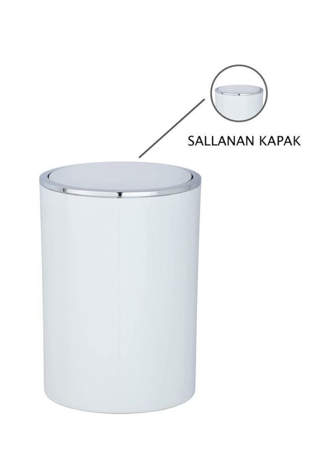 Beyaz, Çöp Kovası 5 Litre - İnca Model
