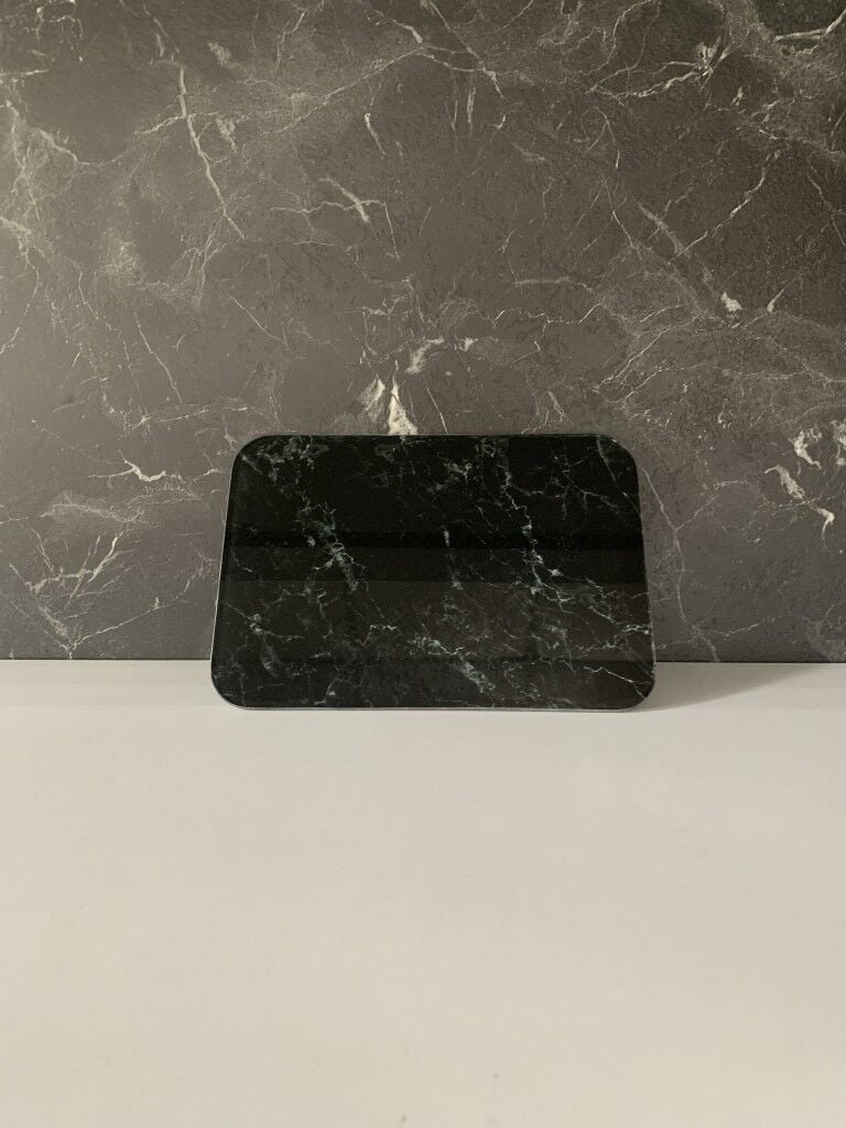 16x23cm - Siyah Mermer, Kesme Tahtası - Sunumluk