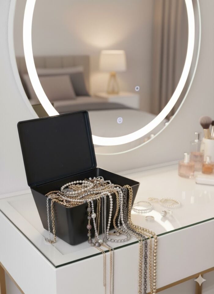 Siyah, Kapaklı Saklama Ve Takı Kutusu - Brasil Model