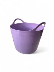 Mor, Esnek Plastik Kova – 42 Litre, Kurban Kovası, Esneyebilen Oyuncak ve Çamaşır Sepeti