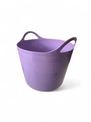 Mor, Esnek Plastik Kova – 42 Litre, Kurban Kovası, Esneyebilen Oyuncak ve Çamaşır Sepeti