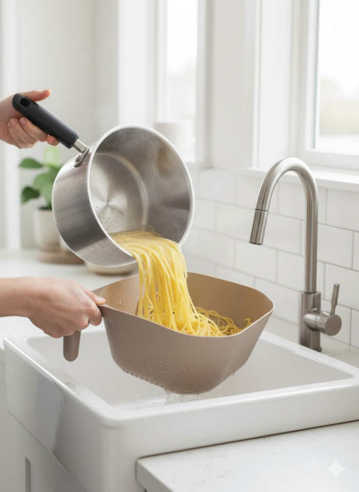 Pudra, Kare Makarna Süzgeci