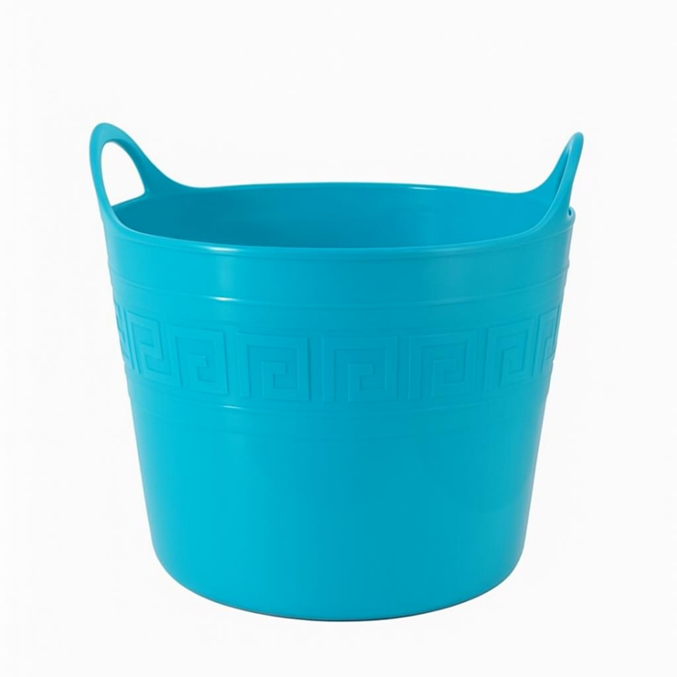 Turkuaz, Esnek Plastik Kova – 42 Litre, Kurban Kovası, Esneyebilen Oyuncak ve Çamaşır Sepeti
