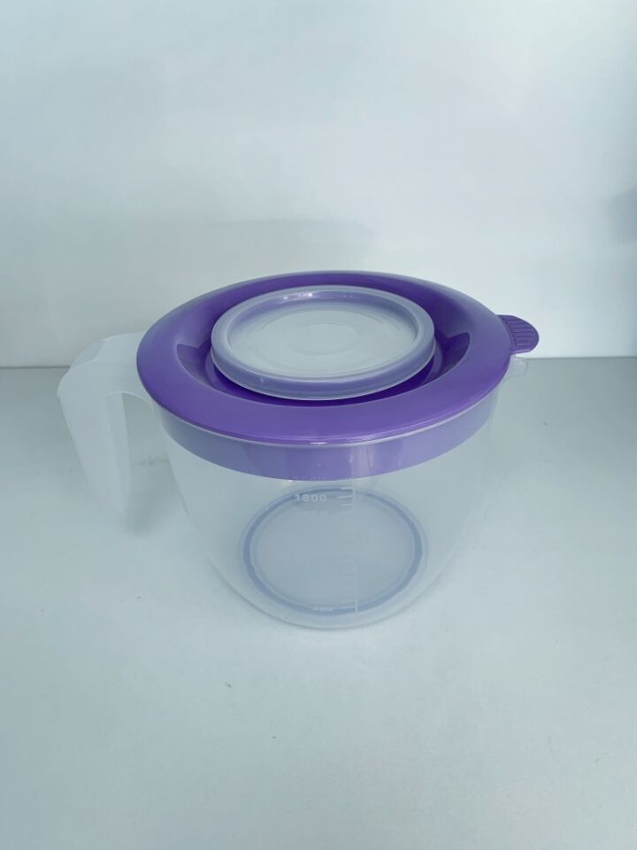 Mor, Kapaklı Mikser Kabı Kaydırmaz Tabanlı 2 Litre