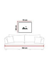 60 x 70 cm Amalfi Desenli Cam Tablo 4mm Temperli Camdır