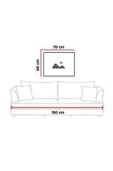 60 x 70 cm Altın Dalga Desenli Cam Tablo 4mm Temperli Camdır