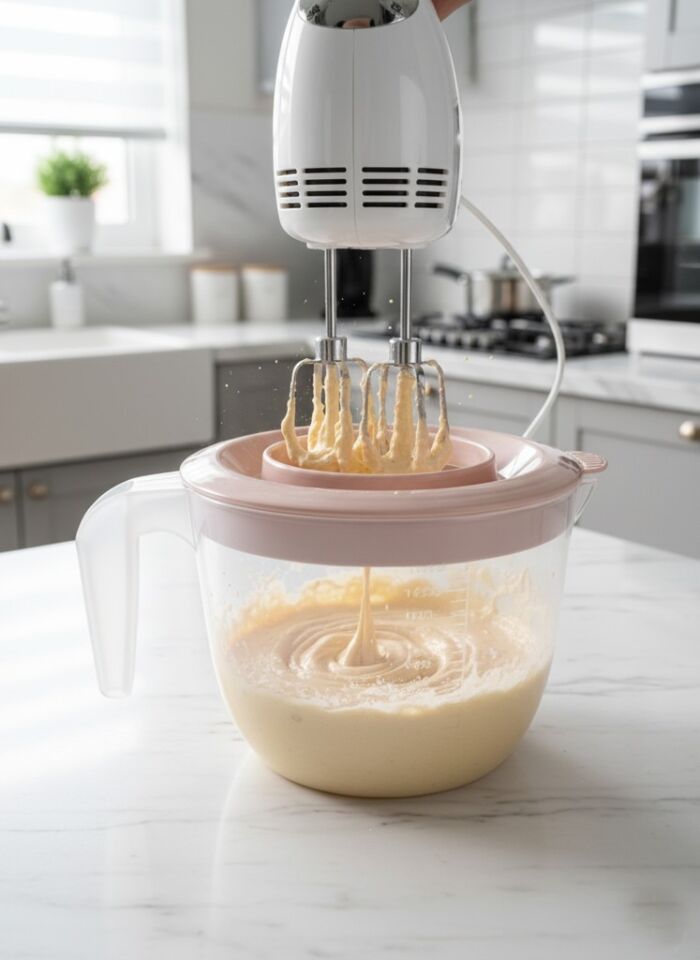 Pudra, Kapaklı Mikser Kabı Kaydırmaz Tabanlı 2 Litre