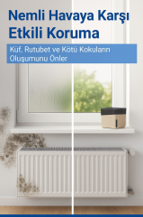 Sarı, Limon Kare Nem Alıcı & Rutubet Giderici Aparat + Tablet – 500 Gram