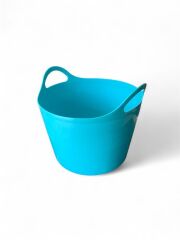 Turkuaz, Esnek Plastik Kova – 20 Litre, Temizli Kovası, Esneyebilen Oyuncak ve Çamaşır Sepeti