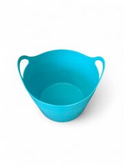 Turkuaz, Esnek Plastik Kova – 20 Litre, Temizli Kovası, Esneyebilen Oyuncak ve Çamaşır Sepeti