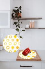 Çap 32 cm Güneş Desenli Cam Kesme Tablası