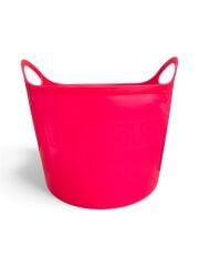 Pembe, Esnek Plastik Kova – 20 Litre, Temizli Kovası, Esneyebilen Oyuncak ve Çamaşır Sepeti