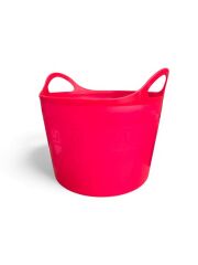 Pembe, Esnek Plastik Kova – 20 Litre, Temizli Kovası, Esneyebilen Oyuncak ve Çamaşır Sepeti