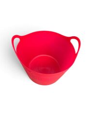 Pembe, Esnek Plastik Kova – 20 Litre, Temizli Kovası, Esneyebilen Oyuncak ve Çamaşır Sepeti