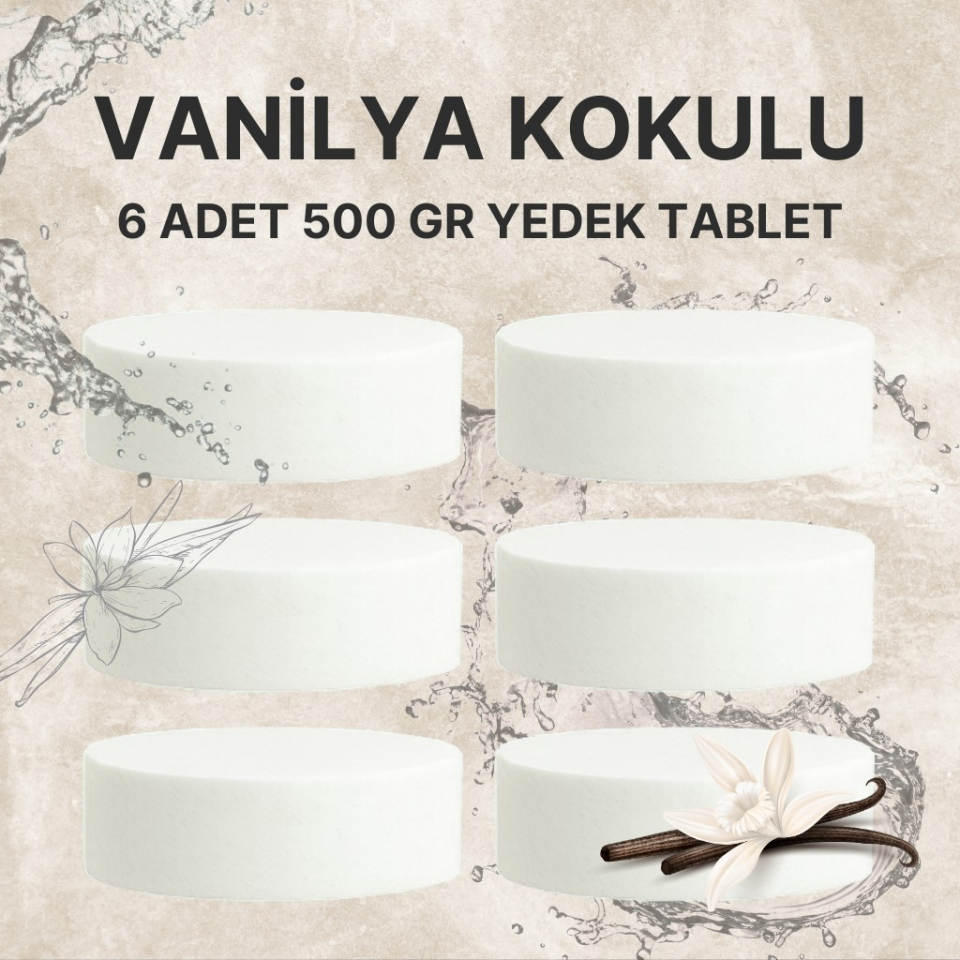 3 Adet 2x500Gr - VANİLYA - Nem Alıcı Rutubet Giderici Yedek Tablet