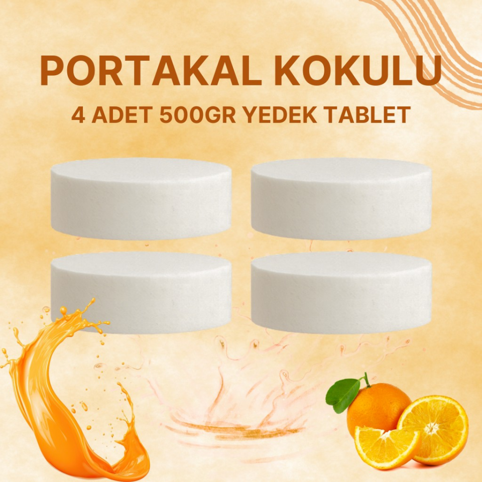 2 Adet 2x500Gr - PORTAKAL - Nem Alıcı Rutubet Giderici Yedek Tablet