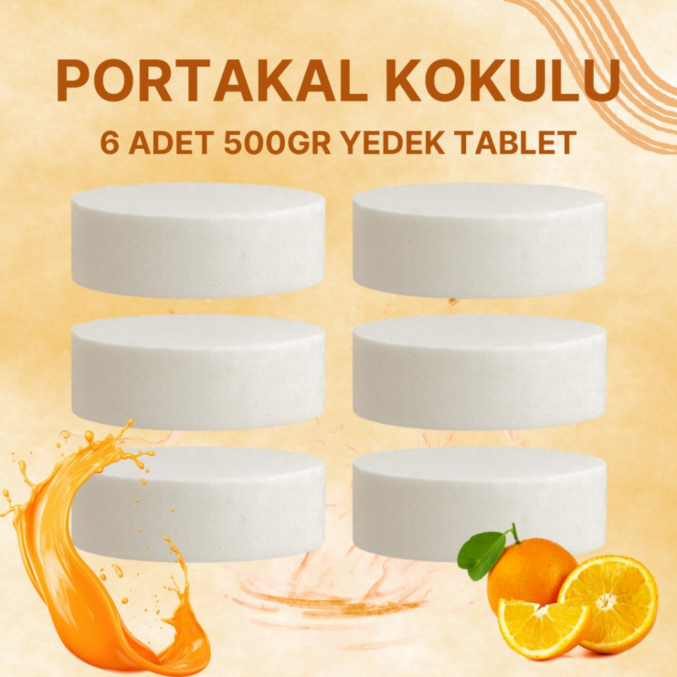 3 Adet 2x500Gr - PORTAKAL - Nem Alıcı Rutubet Giderici Yedek Tablet