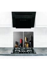 2'li 30x52 cm Cam Ocak Koruyucu 4'lü Ocaklar İçin Dalmore