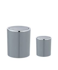 2'li Gri, Çöp Kovası 5 Litre Ve 2 Litre - İnca Model