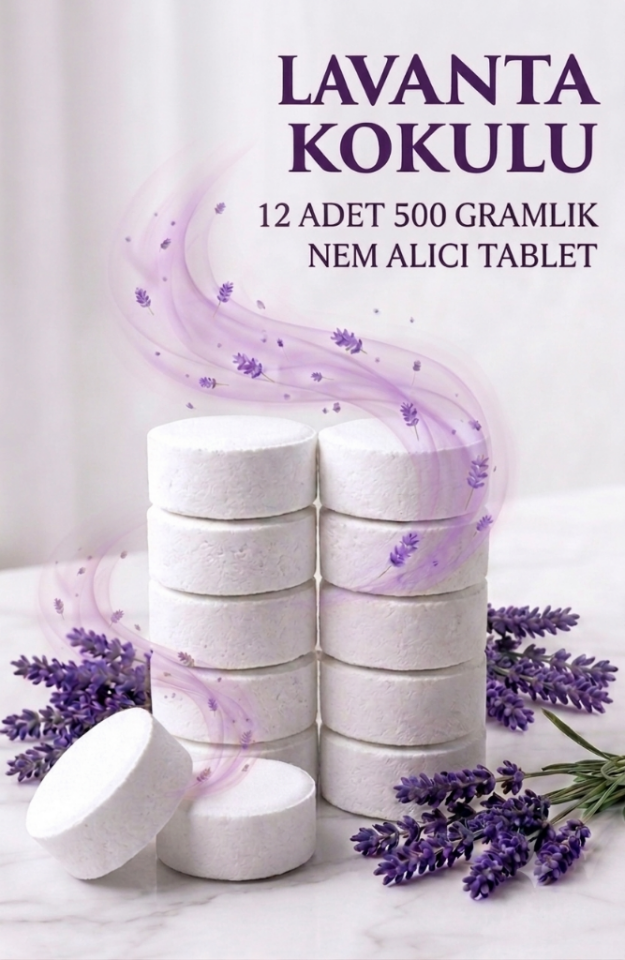 6 Adet 2x500GR - LAVANTA - Nem Alıcı Rutubet Giderici Yedek Tablet