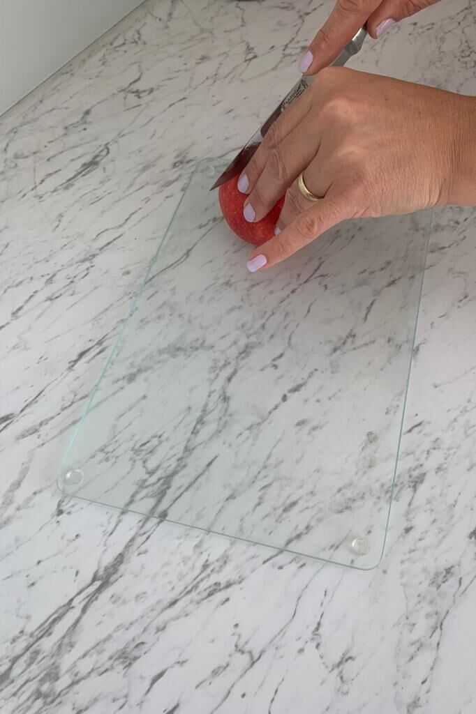 20x30 cm Cam Kesme Tahtası Saydam