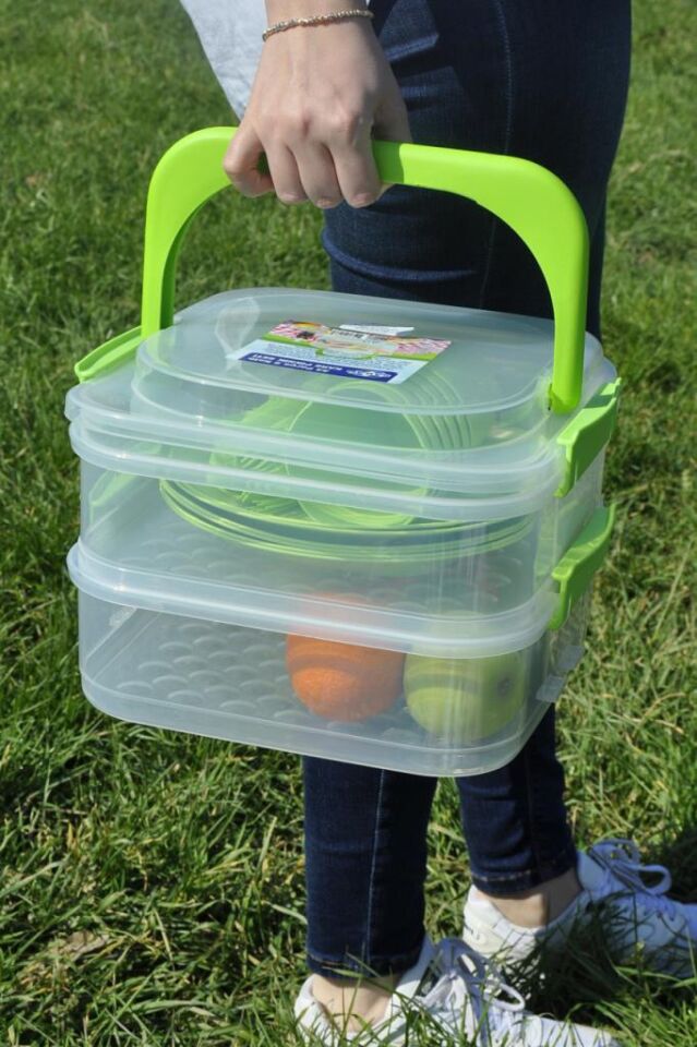 Yeşil, Katlı Piknik Seti