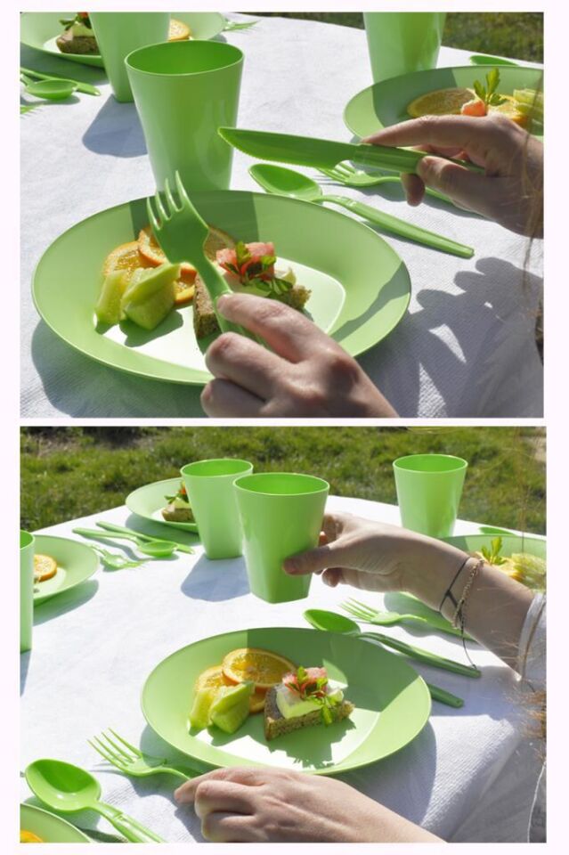 Yeşil, Katlı Piknik Seti