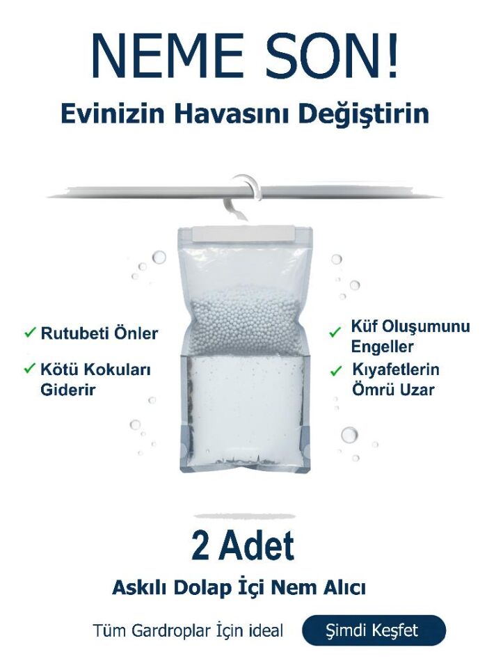 2 Adet 250 gr Askılı Dolap içi Nem alıcı