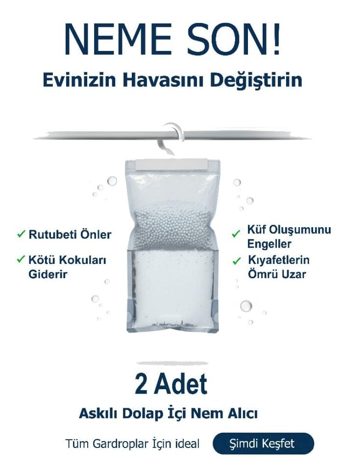 2 Adet 250 gr Askılı Dolap içi Nem alıcı
