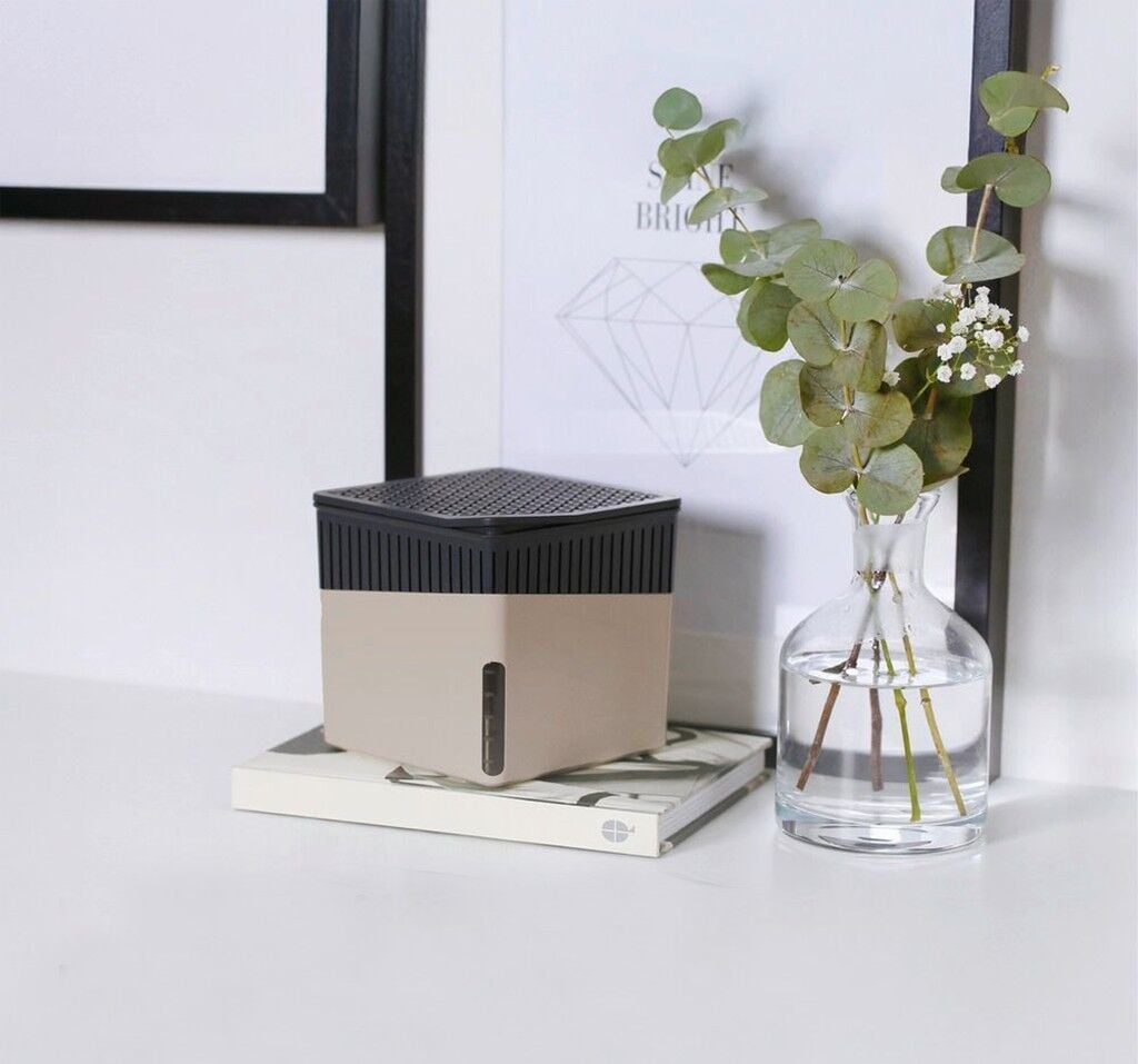 1 Kg - Bej Kare Aparat, Limon - Nem Alıcı Aparat + Tablet - Rutubet Giderici