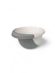 3 Litre Plastik Karıştırma Kabı – Gri Beyaz
