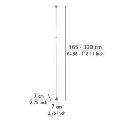 Teleskopik Askılık Direği – 165–300 cm Ayarlanabilir, Dayanıklı Metal Gövde