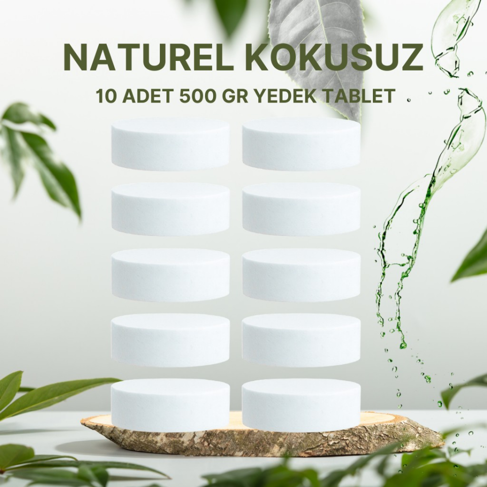 5 Adet 2x500Gr - NATUREL - Nem Alıcı Rutubet Giderici Yedek Tablet