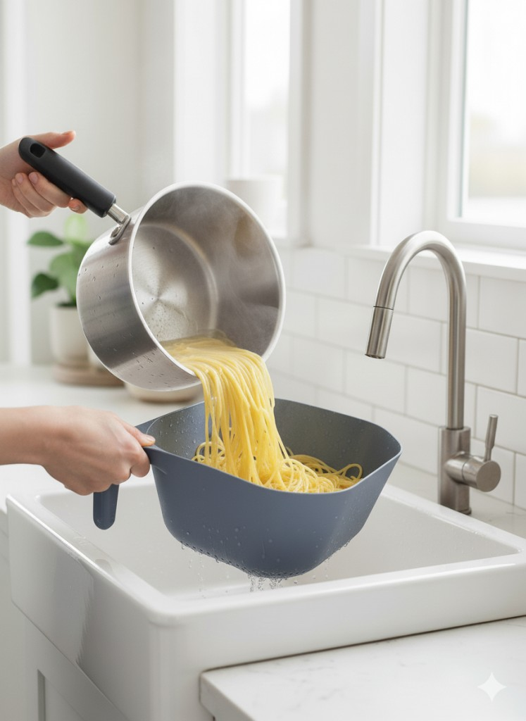 Mavi, Kare Makarna Süzgeci