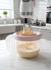 Pudra, Kapaklı Mikser Kabı Kaydırmaz Tabanlı 2 Litre