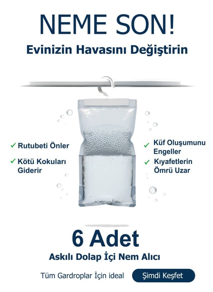 6 Adet - 250Gram - Nemson Nem Alıcı Askılık