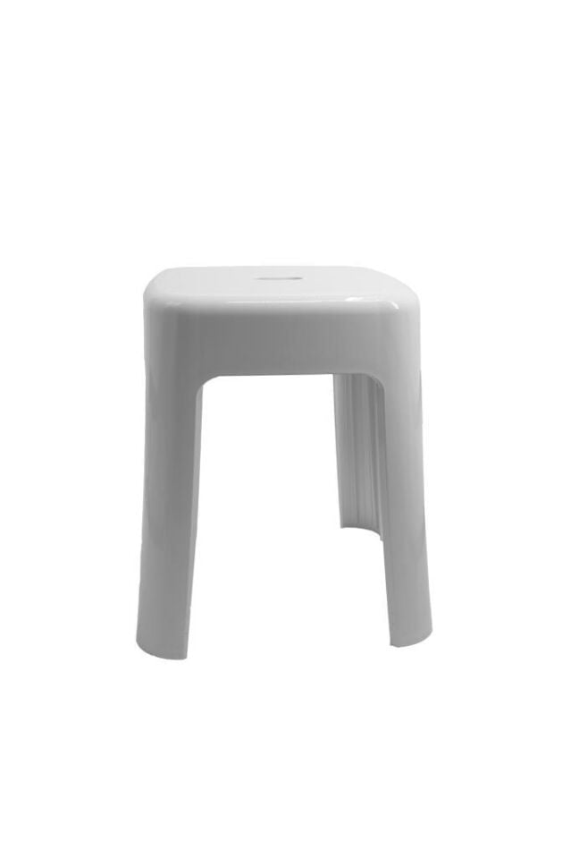 Beyaz, Plastik Alaska Model Sağlam Tabure 36x36x46cm