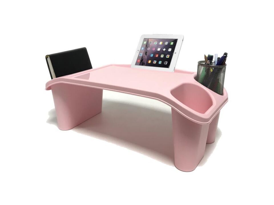 Pembe, Çocuk Çalışma Masası - Kalemlikli Organizer Masa