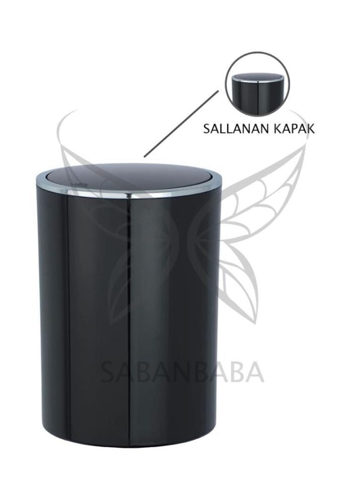 Siyah, Çöp Kovası 2 Litre - İnca Model
